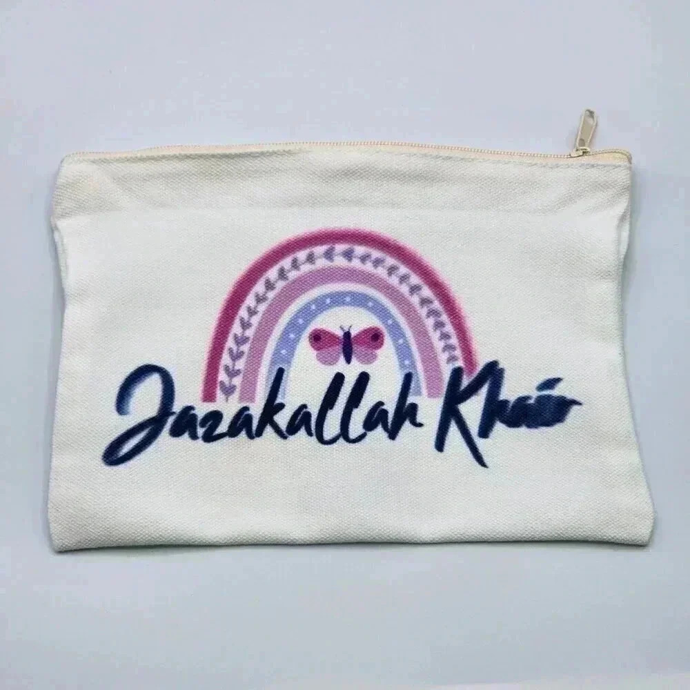 Jazakallah Khair Zipper Pencil Bag Makeup Bag Pouch Bag Handmade NWT